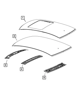 68081182aa Mopar Genuine Roof Rear Header