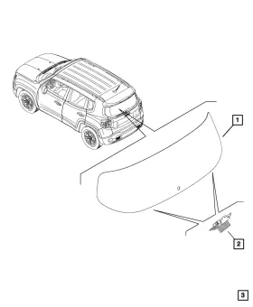 68256600aa Mopar Genuine Lift-gate Glass