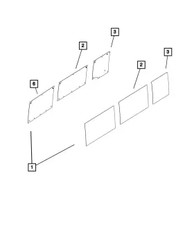 68283335aa Mopar Genuine Quarter Window Glass Left 68283335aa Mopar Genuine Quarter Window Glass Left