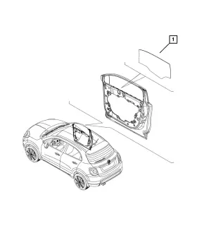 68285381aa Mopar Genuine Front Door Glass Left 68285381aa Mopar Genuine Front Door Glass Left