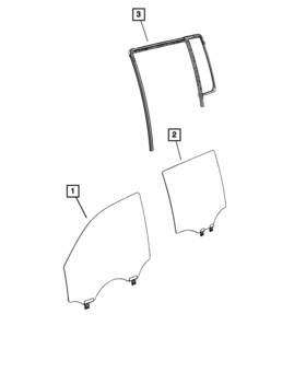 Mopar 68436985aa Genuine Rear Door Glass Left