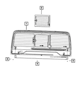 68439666aa Mopar Genuine Backlite Glass 68439666aa Mopar Genuine Backlite Glass