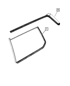68458362ac Mopar Genuine Quarter Window Glass Right