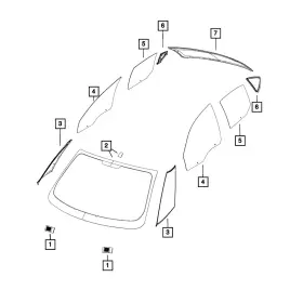 68505290aa Mopar Windshield Front For Fiat 500l 2015 2018 2020