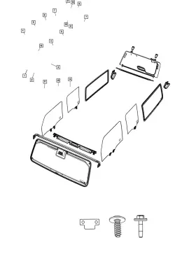 68535401ab Mopar Genuine Front Door Glass Left