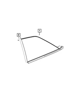 68590005ae Mopar Genuine Quarter Window Glass Left 68590005ae Mopar Genuine Quarter Window Glass Left