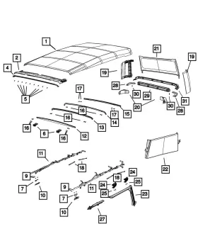 6zu87fx9aj Mopar Genuine Tailgate Window 6zu87fx9aj Mopar Genuine Tailgate Window
