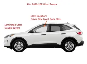 Dd13132gty Nagd Fits 2020-2025 Ford Escape Driver Left Side Front Door Window Glass Lami Dd13132gty Nagd Fits 2020-2025 Ford Escape Driver Left Side Front Door Window Glass Lami