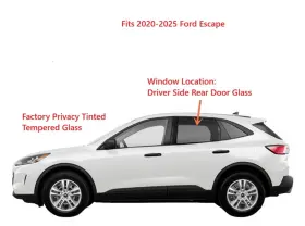 Dd13136ypn Nagd Fits 2020-2025 Ford Escape Driver Left Side Rear Door Window Glass Privacy Dd13136ypn Nagd Fits 2020-2025 Ford Escape Driver Left Side Rear Door Window Glass Privacy