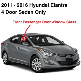 Fd24997gtn Nagd Fits 2011-2016 Hyundai Elantra 4dr Passenger Right Side Front Door Window Glass Fd24997gtn Nagd Fits 2011-2016 Hyundai Elantra 4dr Passenger Right Side Front Door Window Glass