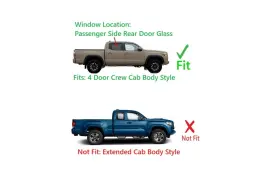 Fd26754ypy Nagd Fits 16-23 Toyota Tacoma Pickup 4d Crew Passenger Right Rear Door Window Glass Fd26754ypy Nagd Fits 16-23 Toyota Tacoma Pickup 4d Crew Passenger Right Rear Door Window Glass