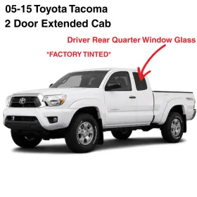 Fq22480ypn Nagd Fits 05-15 Toyota Tacoma Ext. Pickup Driver Left Side Quarter Window Glass
