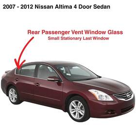 Nagd Fv23391gtn Fits 2007-2012 Nissan Altima 4 Door Sedan Passenger Rear Vent Window Glass