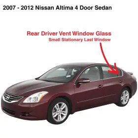 Fv23392gtn Nagd Fits 2007-2012 Nissan Altima 4dr Sedan Driver Side Left Rear Vent Window Glass