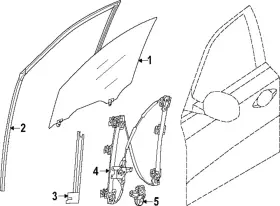 80301-6ta1a Nissan Genuine Door Glass