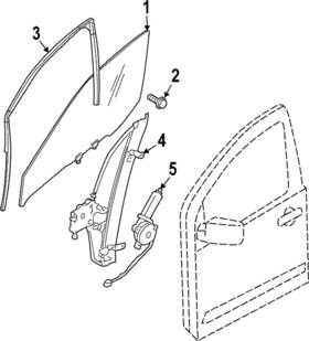 Nissan 80301-9bu0b Genuine Door Glass