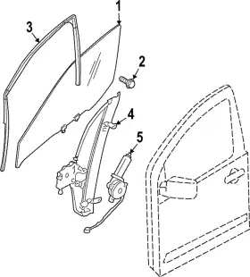 80301-9bu0b Nissan Genuine Door Glass