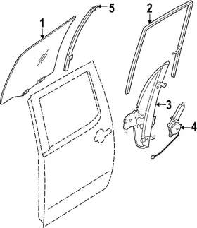 82300-9bu0a Nissan Genuine Door Glass 82300-9bu0a Nissan Genuine Door Glass