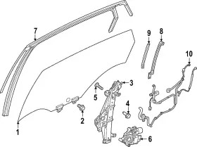 82301-5mp5a Nissan Genuine Door Glass 82301-5mp5a Nissan Genuine Door Glass
