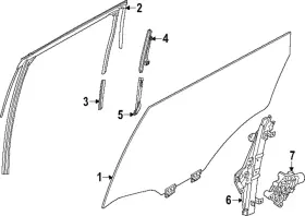 82301-7ka0a Nissan Genuine Movable Glass
