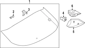 90300-5ms0b Nissan Genuine Lift Gate Glass