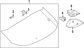90300-5ms1c Nissan Genuine Lift Gate Glass