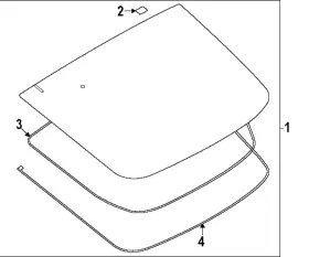 K0300-6gp0a Nissan Genuine Lift Gate Glass K0300-6gp0a Nissan Genuine Lift Gate Glass