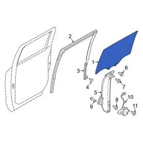 803009fv0a Nissan Oe For Titan 2024 Front Right Door Glass