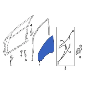 903011pa1b Nissan Oe For Nv1500 2012-2021 Rear Left Door Glass