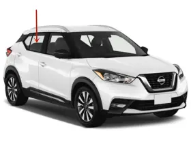 Fd27084gty Non-brand Passenger Side Right Rear Door Window Glass Without Clips For 2017-2024 Nissan Kicks