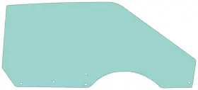 21410prt Oer Authorized 1971-73 Mustang Cougar Door Glass Tinted Coupe Convertible Power Manual