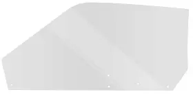 21410qrc Oer Authorized 1971-73 Mustang Fastback Door Glass Clear Power Manual Passenger Side