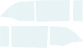 Tf41051a Oer Authorized 1955-57 Chevrolet Convertible 6-pieces Clear Side Window Glass Set