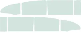 Tf41054c Oer Authorized 1955-57 Chevrolet 4-door Sedan 8-piece Green Tint Side Window Glass Set Tf41054c Oer Authorized 1955-57 Chevrolet 4-door Sedan 8-piece Green Tint Side Window Glass Set
