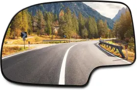 12477843 Scitoo Replacement Mirror Glass Driver Side Polished Finish