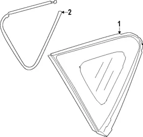 65209fn000 Subaru Genuine Quarter Glass 65209fn000 Subaru Genuine Quarter Glass