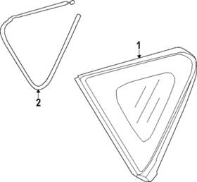 Subaru 65209fn01a Genuine Quarter Glass
