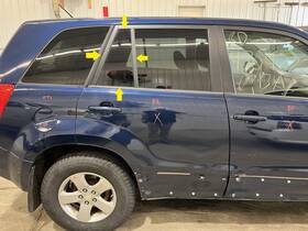 Suzuki 22861yp 06-13 Grand Vitara Passenger Right Rear Door Vent Window Glass Only