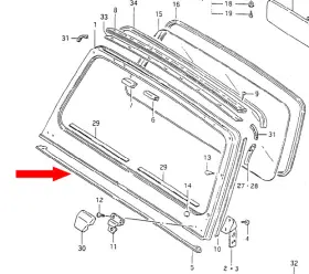72413-83000 Suzuki Usa Shipper Samurai Windshield Lower Seal Cowling Weatherstrip 72413-83000 Suzuki Usa Shipper Samurai Windshield Lower Seal Cowling Weatherstrip