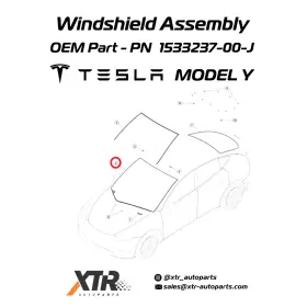 1533237-00-j Tesla Model Y Oem Windshield Assembly