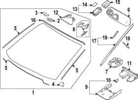 56101-0ed10 Toyota Genuine Windshield 56101-0ed10 Toyota Genuine Windshield