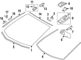 56103-47972 Toyota Genuine Windshield 56103-47972 Toyota Genuine Windshield