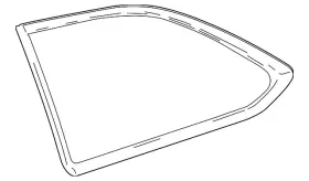 62720-0e160 Toyota Genuine Quarter Glass 62720-0e160 Toyota Genuine Quarter Glass