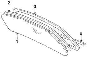 64811-06010-83 Toyota Genuine Back Glass 64811-06010-83 Toyota Genuine Back Glass