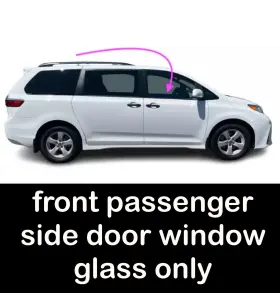 Fd24560 Toyota 2011-2020 Sienna Van Passenger Side Right Front Door Window Glass Oem