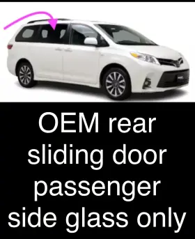 Fd24562 Toyota 2011-2020 Sienna Van Right Rear Sliding Door Window Glass/dark Oem Fd24562 Toyota 2011-2020 Sienna Van Right Rear Sliding Door Window Glass/dark Oem