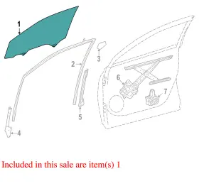 Fd26110gty Toyota Fd26109gty 2017 Highlander Door Glass