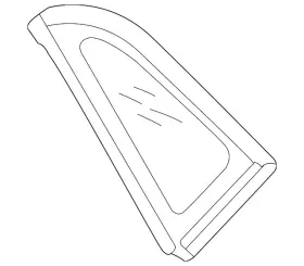 11k-845-041-nvb Volkswagen Genuine Quarter Glass 11k-845-041-nvb Volkswagen Genuine Quarter Glass