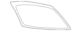 1c0-845-051-af Volkswagen Genuine Lift Gate Glass 1c0-845-051-af Volkswagen Genuine Lift Gate Glass