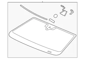 3cm-845-011-f-nvb Volkswagen Genuine Windshield 3cm-845-011-f-nvb Volkswagen Genuine Windshield